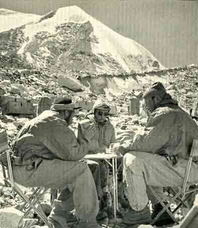
Denis Bertholet, Madame Claude Kogan and Raymond Lambert At Cho Oyu Base Camp 1954 - White Fury: Gaurisanker and Cho Oyu book

